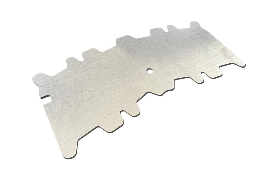 A blank made of high-strength steel for cold forming of sheet metal parts.