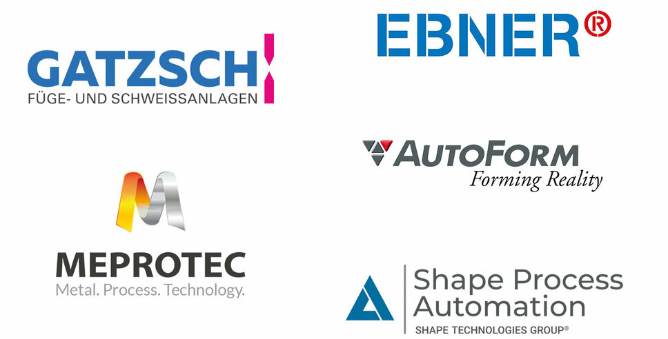 Logos der Entwicklungspartner für Innovationen in der Umformtechnik von weba Werkzeugbau dargestellt auf weißem Hintergrund